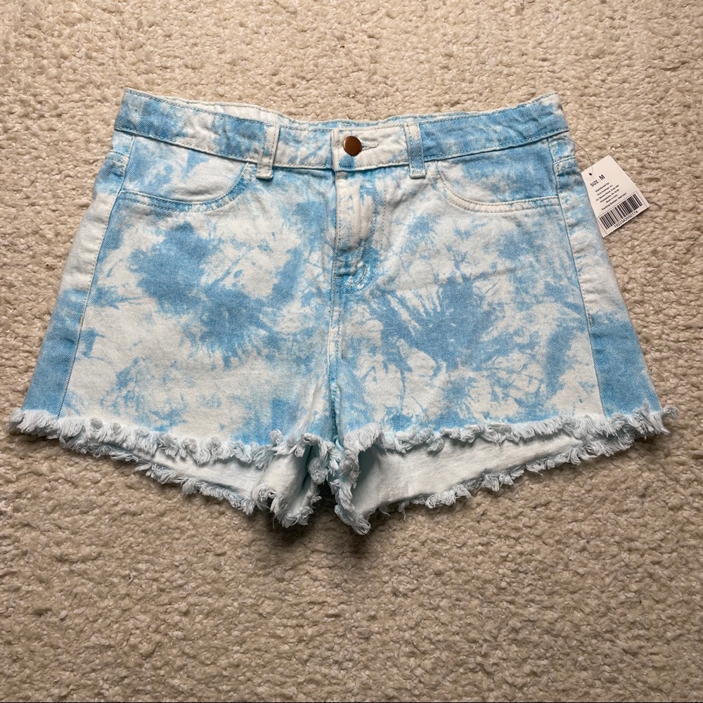 Distressed Acid Washed Vintage Style Cut Off Jean Shorts